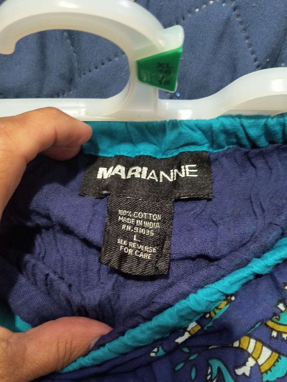 Marianne Navy Maxi Skirt with Teal and Green Paisley - Picture 3 of 4